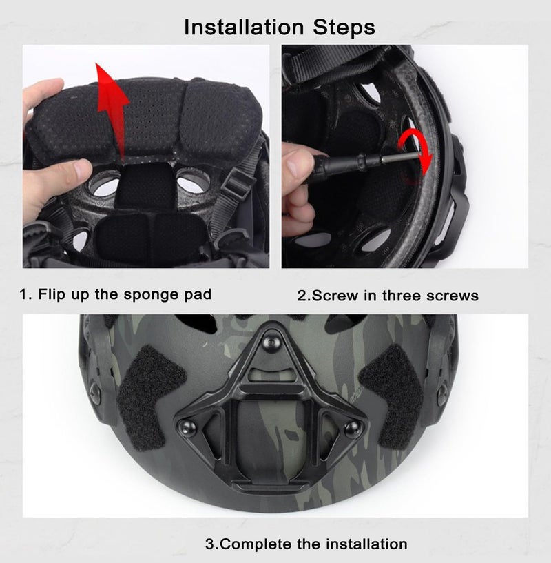 Kelikewo غطاء تركيب NVG هيكل عظمي 3 ثقوب، غطاء تركيب NVG هيكل عظمي نوع 2 لخوذة ACH/MICH/OPS-Core Fast/Crye AirFrame - Image 5